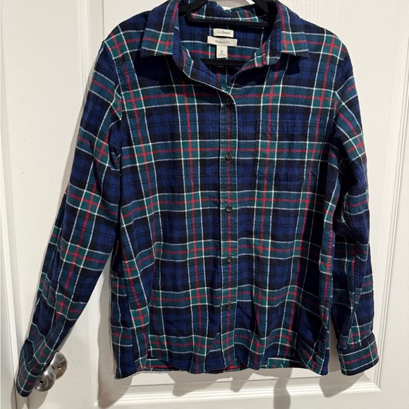 L.L. Bean Other - L.L. Bean Navy and Green Plaid Button Down Shirt